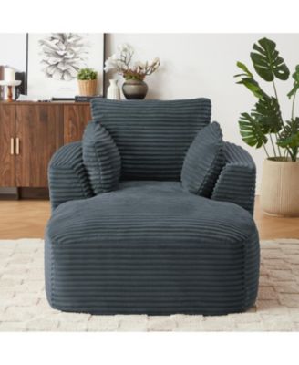 Oversized Corduroy Chaise Lounge Sofa