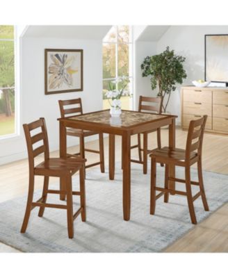 5-Piece Retro Dining Table & Chairs Set