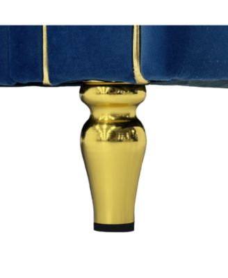 Modern Plush 3-Seater Sofa with Pillows & Metal Legs