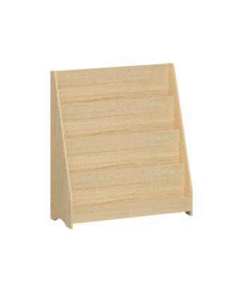 Streamdale 4-Tier Kids Bookshelf, Toddler Book Display, Natural
