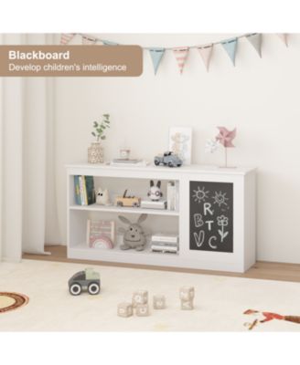 Streamdale Kids Bookshelf Toy Storage Cabinet Chalkboard - White Organizer