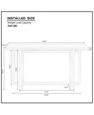 MDF Console Table - Narrow Entryway/Hallway - OAK