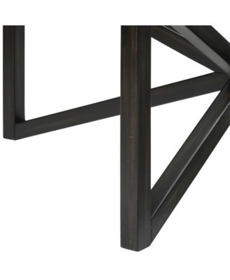 Modern Glass Coffee Table - Wood Base, Round Top