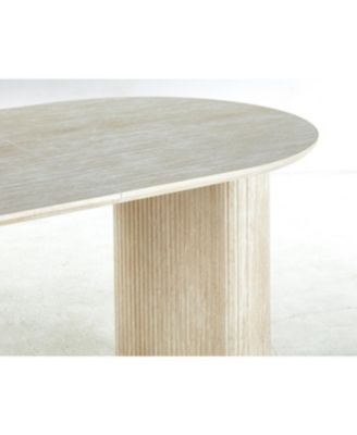 MDF Pedestal Dining Table - Modern Style for 4-6