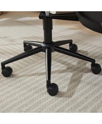 Meditation Chair Plus - Cross Legged, Wheeled, Lumbar Support, Black PU
