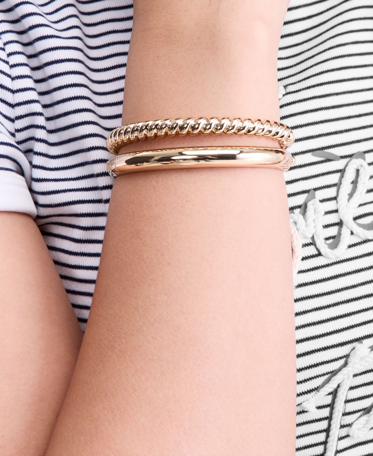 On 34th 2-Pc. Set Bangle Bracelets, Macy's Exclusive