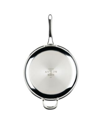 EverLast Stainless Steel 12.5" Tri-Ply Clad Covered Frying Pan