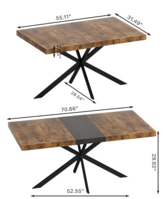 Retro Rectangular Stretch Table Versatile, Stylish, and Space-Saving  dining table