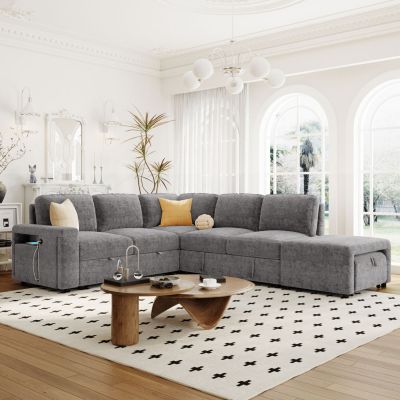 Spacious and Functional 6-Seat L-Shaped Sofa