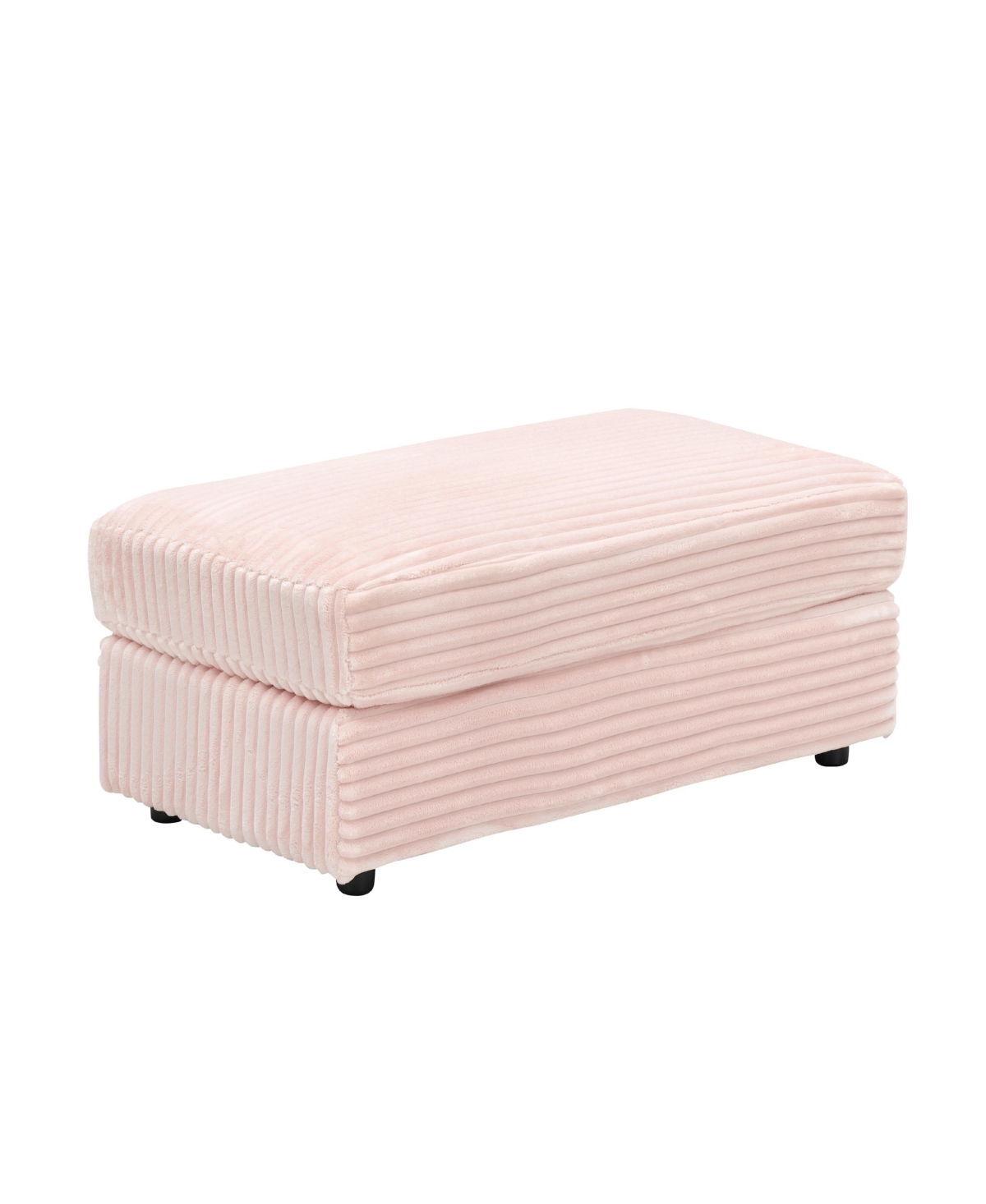 Streamdale Furniture Corduroy Armchair & Ottoman Set with Cup Holder