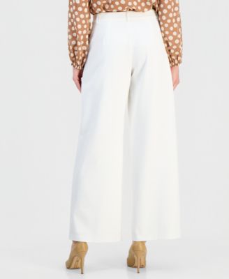 Women's High-Rise Straight Wide-Leg Pants