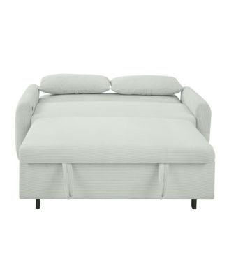 Pull-out Sofa Bed Modern 2-Seat Loveseat with USB Ports