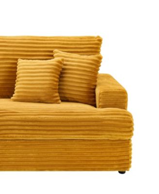 Streamdale Corduroy Sofa 79.3", 3-Seater  with 4 Pillows