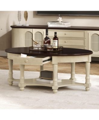 Vintage Oval Coffee Table