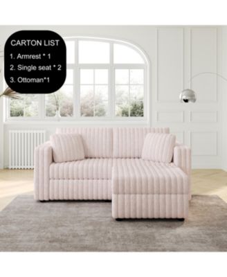 75.6" Modular Sofa w/ Lift & Ottoman Match