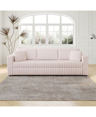 106" Light Pink Modular Sofa - Modern Plush & Comfortable