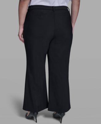 Plus Size Ponte Wide Leg Pants