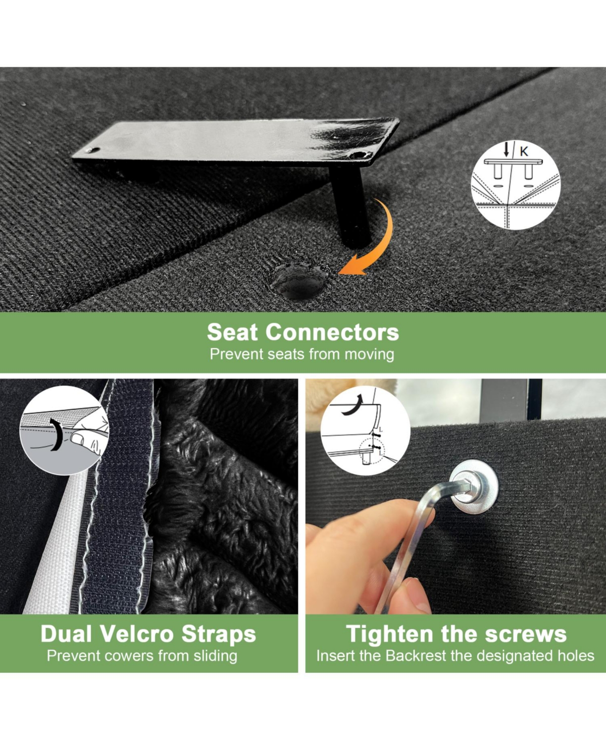 Streamdale Furniture Black Corduroy Slipcovered 2-Seat Sofa