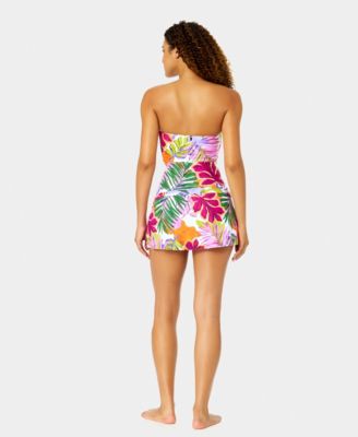 Women's Twist Front Shirred Bandeaukini Swim Top