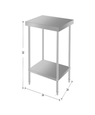 24" Stainless Steel Kitchen Prep Table w/ Shelf