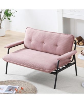 Pink 53-inch Sofa Small Apartment Living