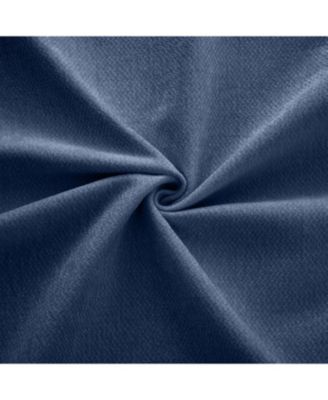 Blue Chenille 2-Seater Sofa with Ottoman Storage