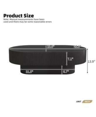 Elegant Oval Coffee Table, Modern Cream Drum End Table