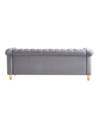 Chesterfield Velvet Sofa 84.65 inch for Living Room
