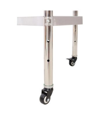Stainless Steel Prep Table 24x15, Backsplash, Casters