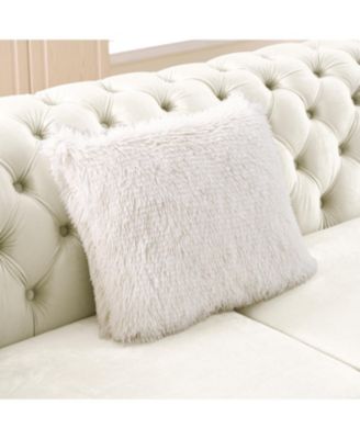 L-Shaped Chesterfield Sectional Sofa, Velvet, Gold Accents, Beige