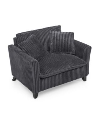 Streamdale Gray Corduroy Lazyman Sofa Chair