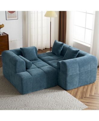 + Sectional Sofa (Modular) + Fabric + Deep Seating & Pockets + Couch