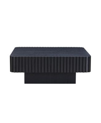 Streamdale 35" Modern Drum Coffee Table - Black