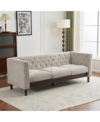 Streamdale 78" Upholstered Modern Sofa - Grayish Beige