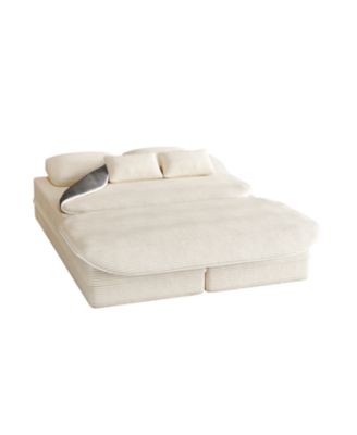 75" Foldable Sofa Bed with Blanket