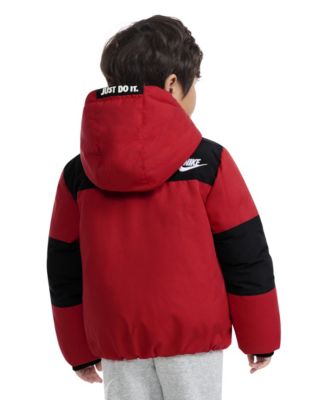 Boys 4-7 Outdoor Woven Hooded Color Blocked Jacket