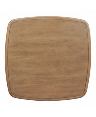 Streamdale Modern Wooden Dining Table with Storage Shelf, Walnut Finish