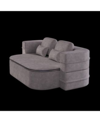 75" Foldable Sofa Bed with Blanket
