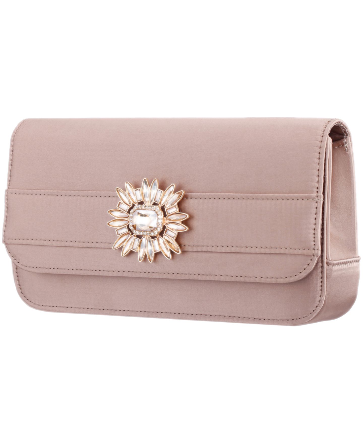 Женский клатч Nina Art Deco Crystal Ornament Magnetic Snap Clutch, цвет: Медовый — фото 1
