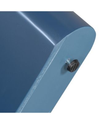 Modern Blue Entryway Table with Drawers & Geometric Legs