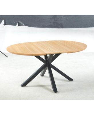 120/160x120x75cm Extendable Dining/Office/Coffee Table, Metal Leg, MDF Top