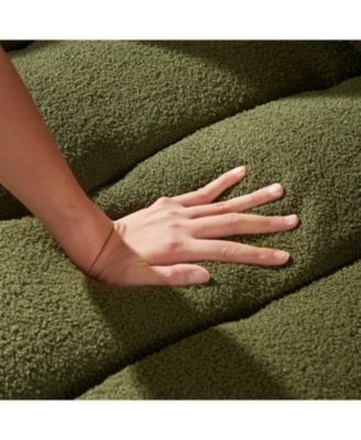 36.8" Teddy Fabric Sofa - Modern Lounge Chair, Green