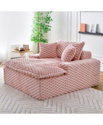 + 51" + Fabric (assuming it s upholstered) + Includes 2 Pillows & Backrest + Sofa