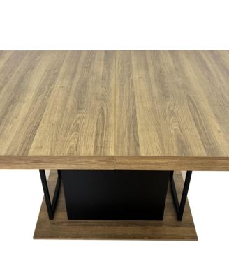 Extendable Dining Table, Aged Wood, 6-10 Seats, 160-200cm