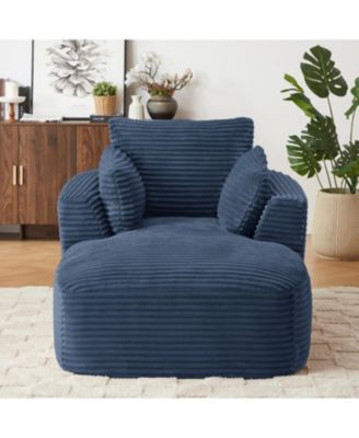 Oversized Corduroy Chaise Lounge Sofa