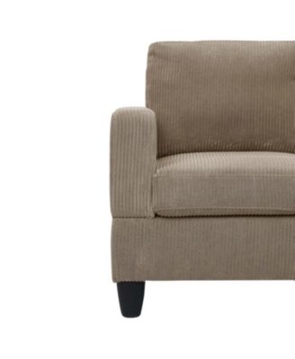 Savannah Modular Corduroy Sectional Sofa with Ottoman