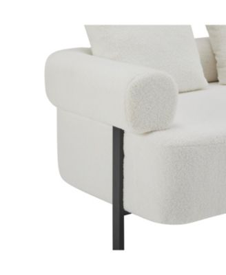 Streamdale 78" Modern Beige Sofa Couch with 3 Pillows