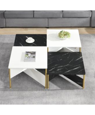 Modern Nesting Coffee Tables - Mid Century Square Set