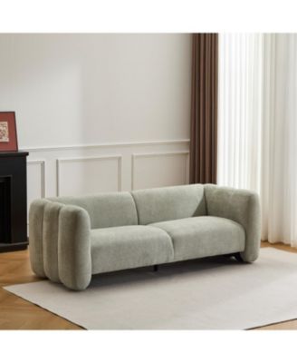 83" Wave Sofa - Light Green