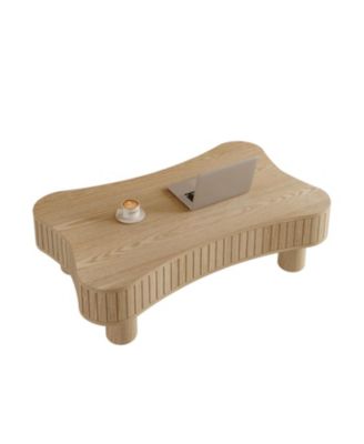 Lift Top Coffee Table - Fluted Panel, Hidden Storage, Easy Assembly